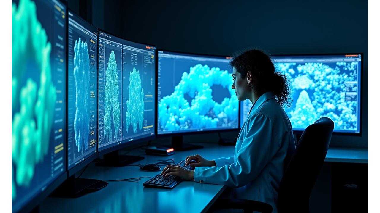 最先端のデータ解析・3Dモデリング設備が整った研究室の内部